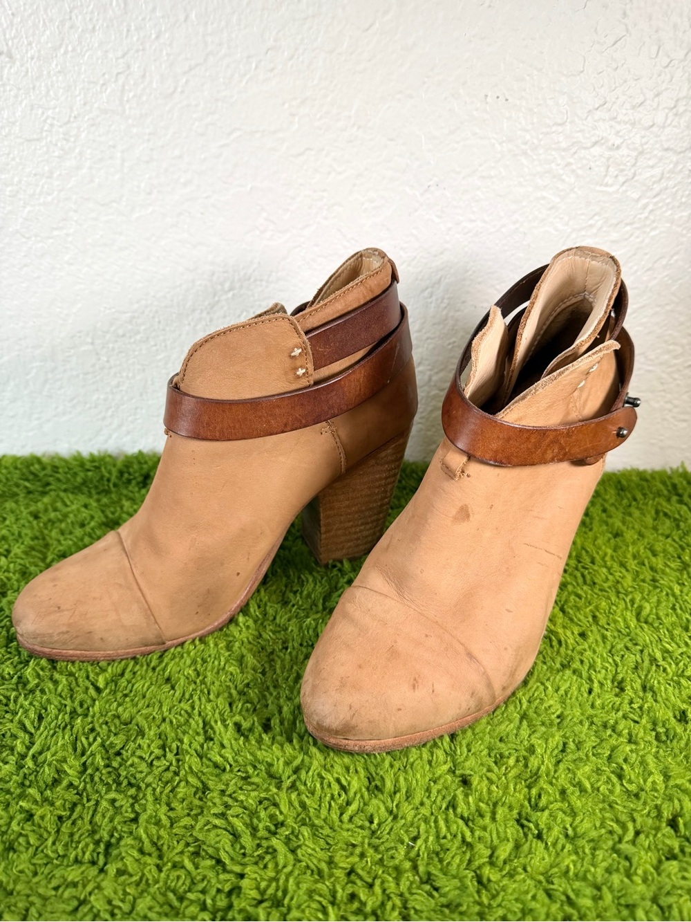 Rag & Bone Harrow tan suede ankle boots